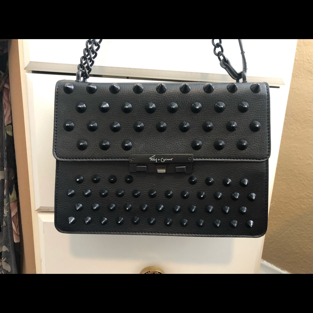 Foley+Corinna Black studded crossbody